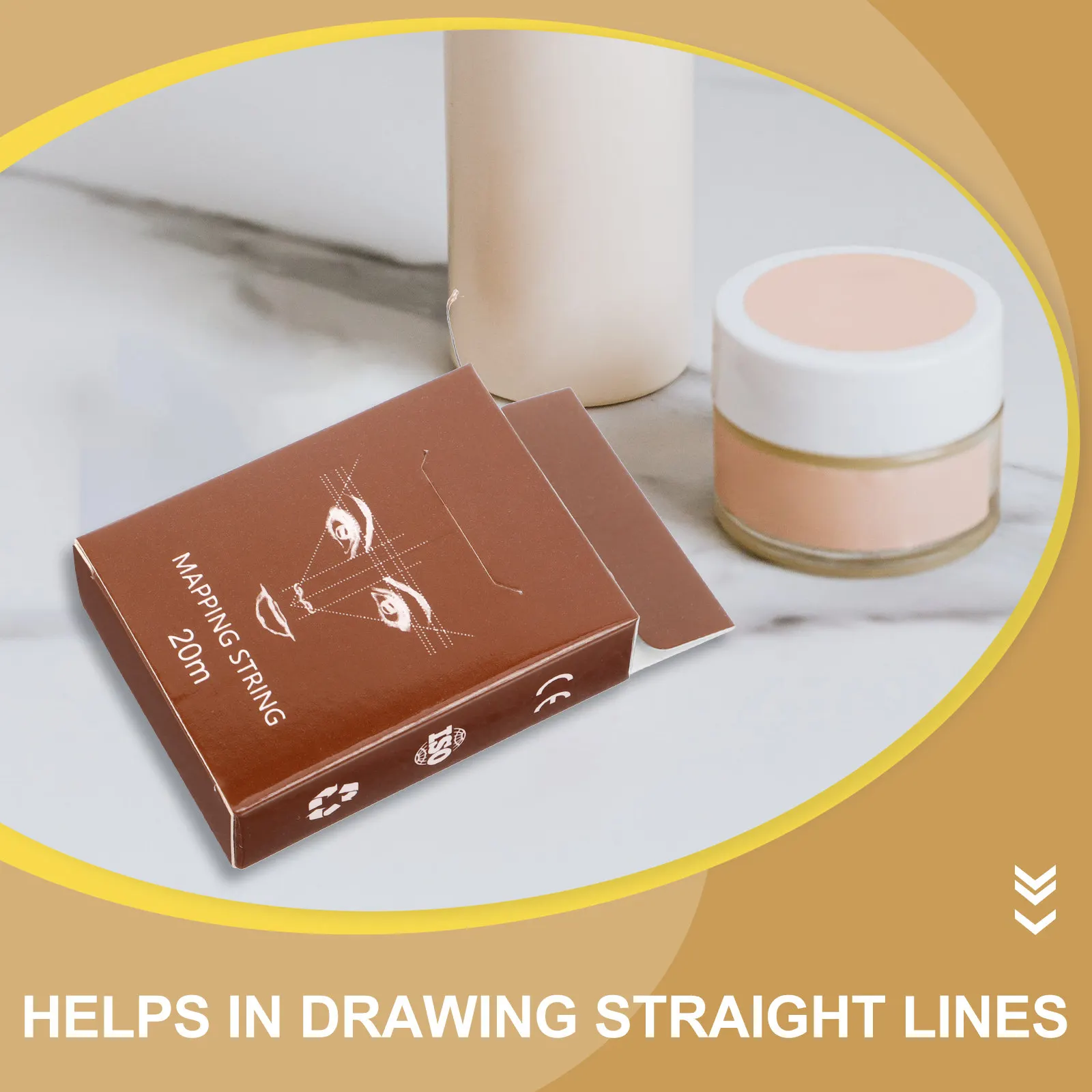 

1 Box Pre- Eyebrow Mapping String 20M for Microblading Brow Mapping Tool Women Eyebrow Drawing Liner Symmetry Ruler Tattoo