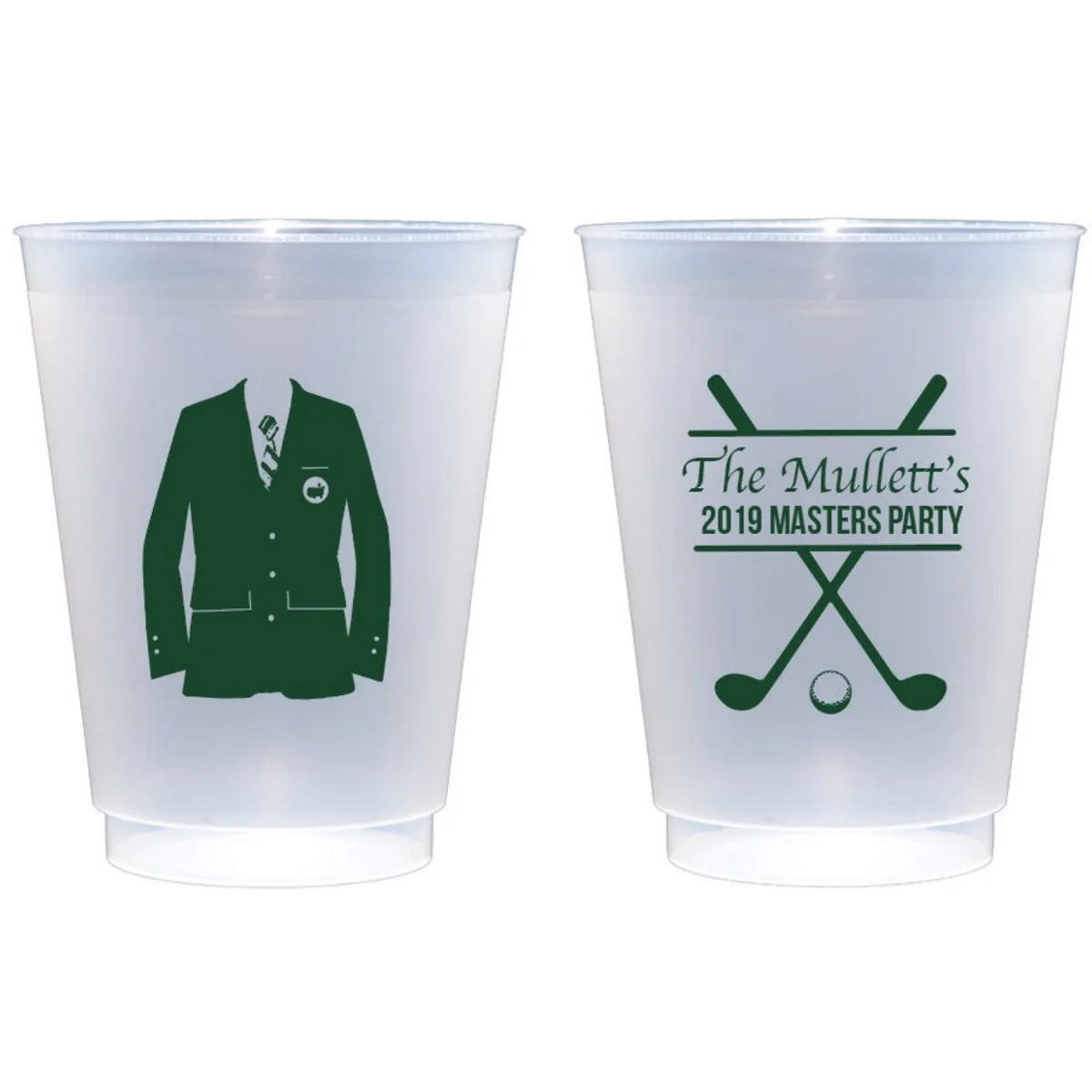 10pcs Masters cups, Golf party cups, Golf themed party, Golf birthday party, Green jacket cups, Masters viewing party cups, Pers