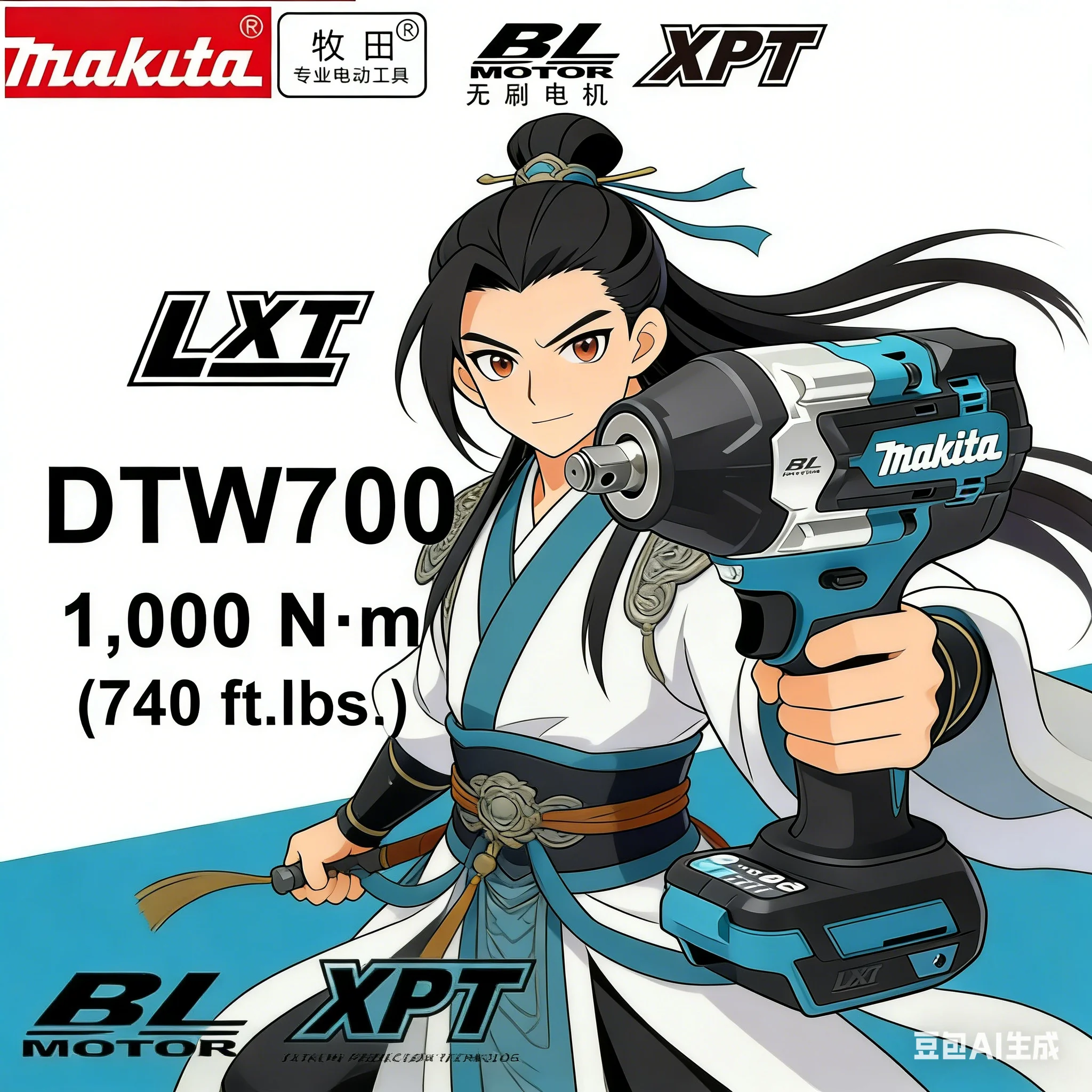 

Аккумуляторный ударный гайковерт Makita DTW700 1000Нм, бесщеточный, для аккумуляторов Makita 18В, электроинструмент для авторемонта