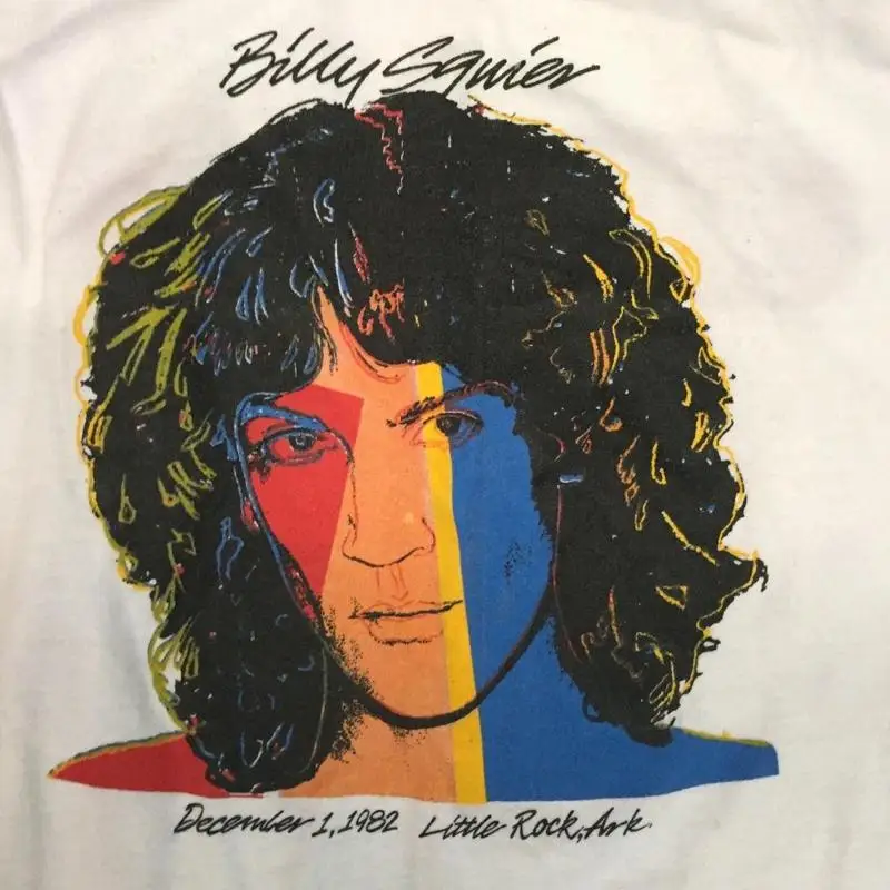 Billy Squier White T Shirt Cotton Full Size S 5Xl