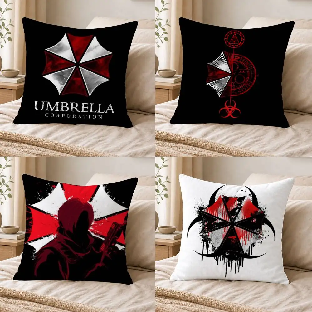 U-Umbrella C-Corporation  Double-sided Printed Square Decorative Cushion Cover for Sofa Living Room Home Decor
