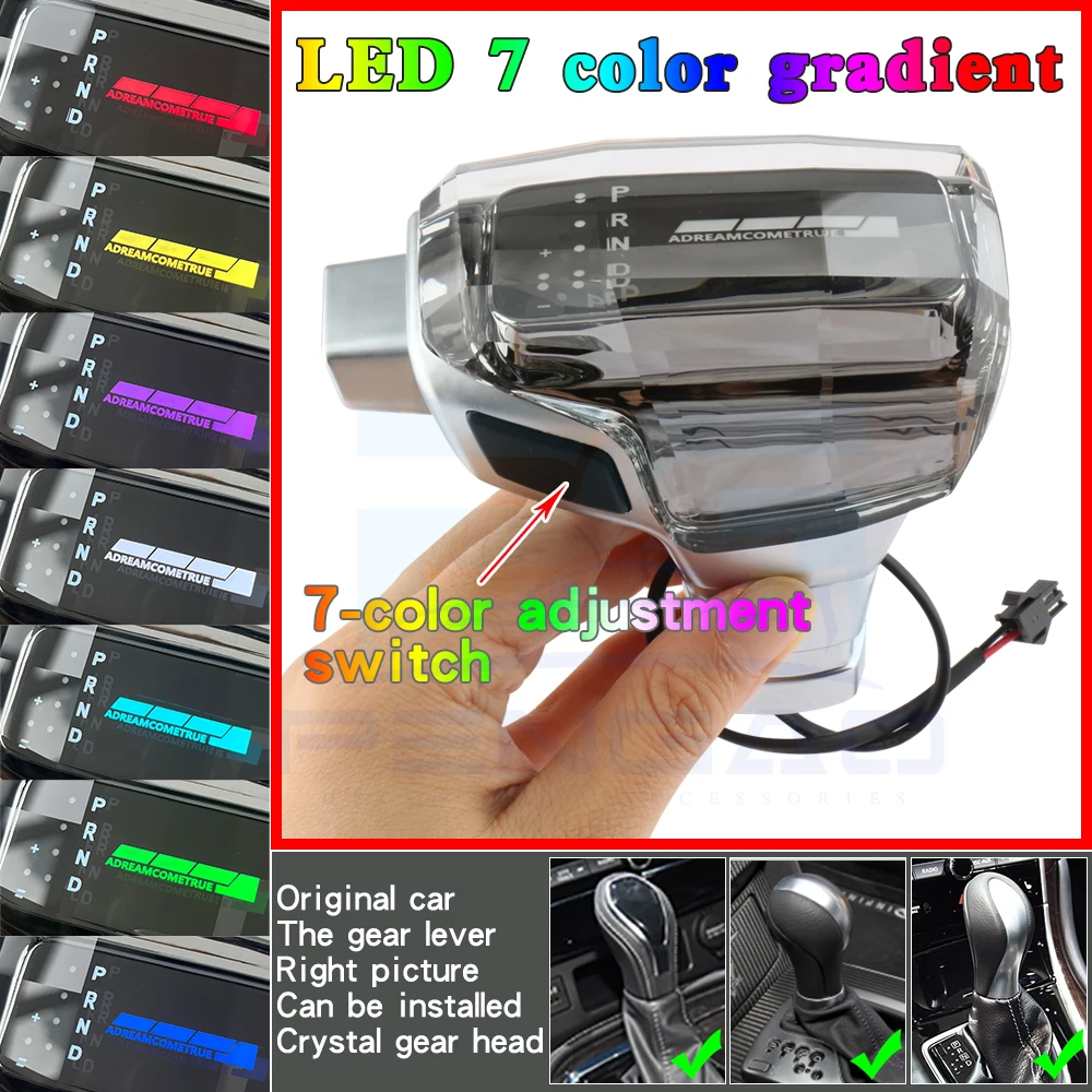 For Infiniti QX50 Q60 QX80 QX70 Q70 QX60 M G Series EX FX QX JX Crystal LED Gear Shift Knob Car Interior Handle Shifter Lever