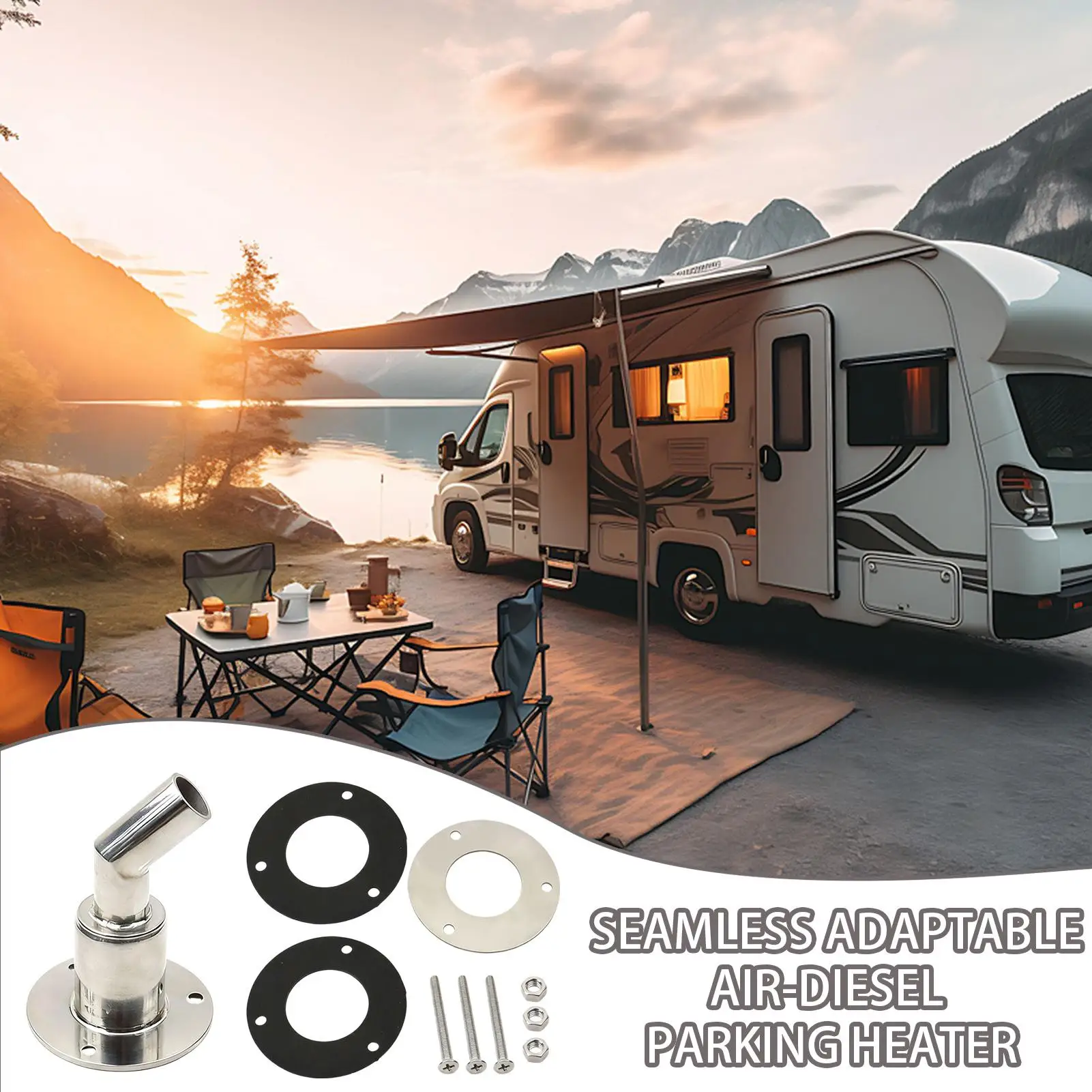 من خلال بدن العادم المناسب 22 مللي متر 24 مللي متر الفولاذ المقاوم للصدأ مقبس توصيل الأجهزة البحرية السيارات سخان التوقف أجزاء نظام العادم #5