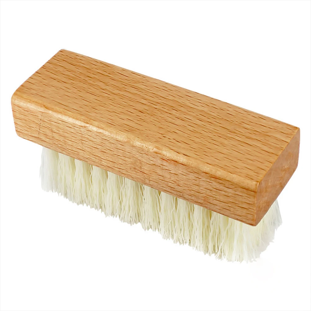 

4 Pcs Wooden Handle Plastic Wire Brush for Shoes Cleaning Home Kitchen Athletic Sneakers Shoe Sole Mud Dirt Removal