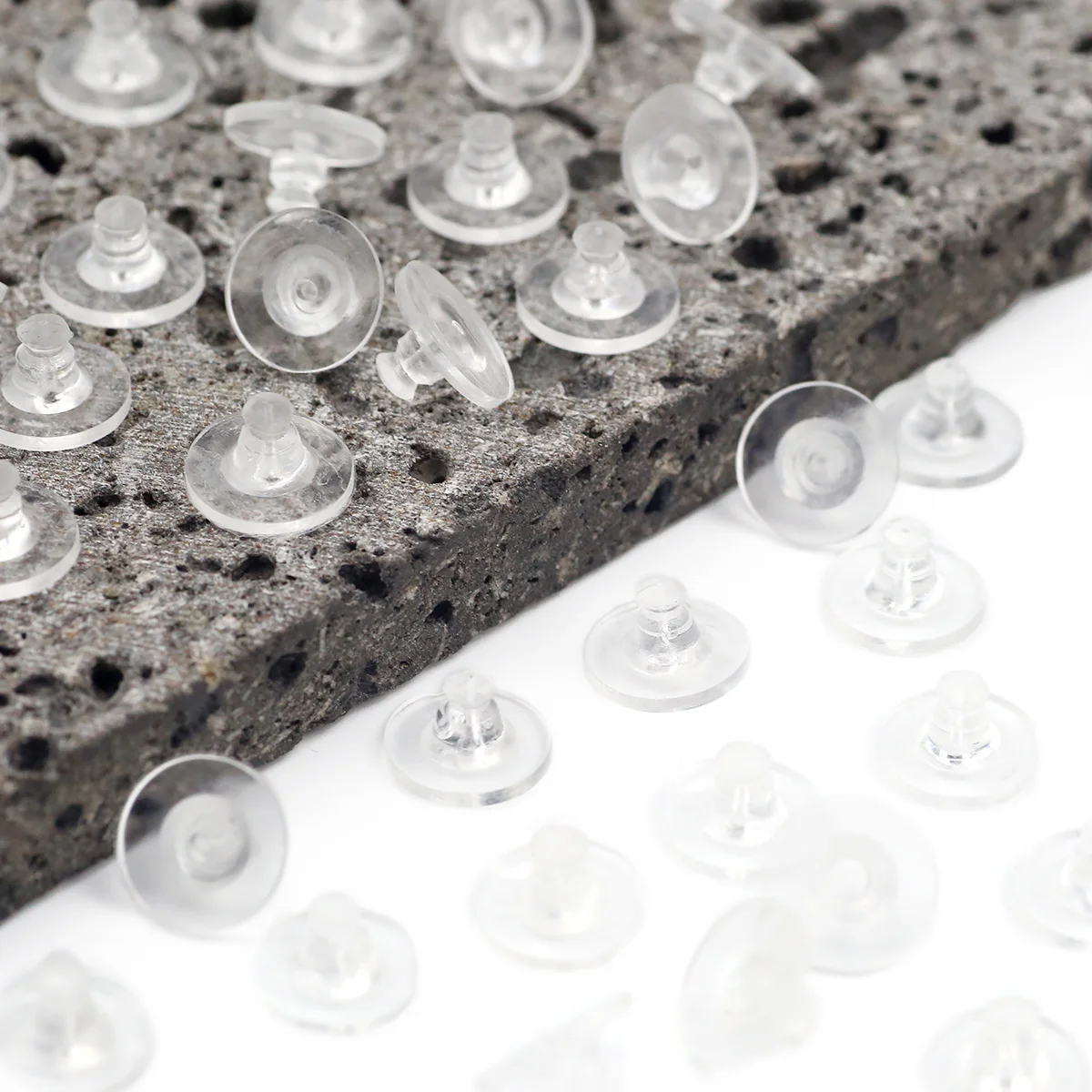 

50 шт. 10*6 мм круглой формы прозрачные мягкие силиконовые заглушки для сережек-гвоздики ювелирные изделия DIY подвески затычки для ушей аксессуары для изготовления