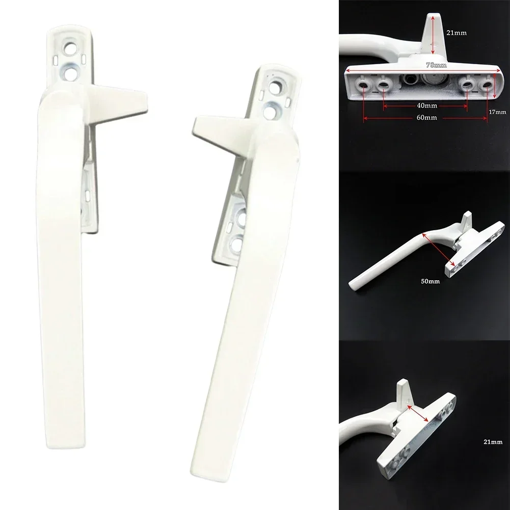 1pcs Left Right Hand Aluminum Alloy External Flat Handles Window 7mm Wide Handles Window Accessories Building Hardware