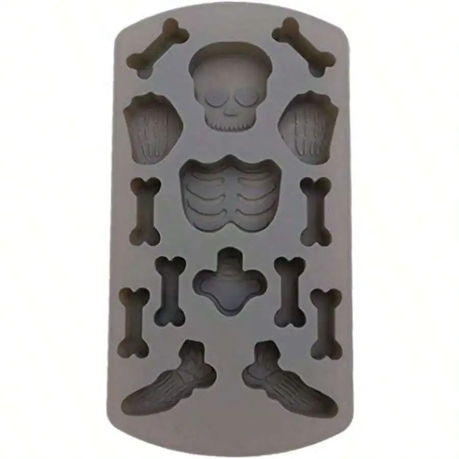 

Halloween Moulds Silicone Ice Cube Trays Skeleton Bone Mold For Cake Decoration Cupcake Topper Decorate Crafting