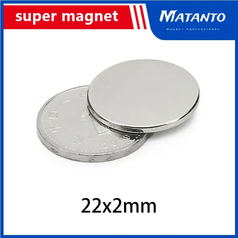 

2/10/15/20/30/50PCS 22x2 mm Round Search Magnet 22mm X 2mm Disc Rare Earth Neodymium Magnet N35 Permanent Magnet Srtong 22*2 mm