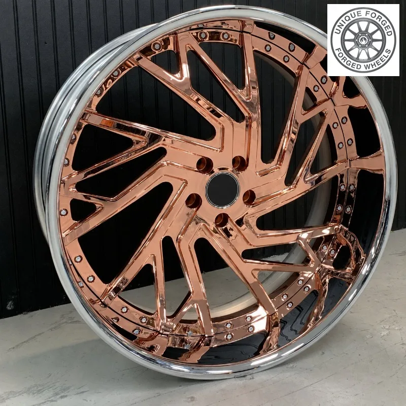 26 Style Rose Gold Monoblock 18‑24 Inch 5x114.3/5x120/5x112/5x115 Custom Forged Wheels For BMW For Mercedes For Porsche For Audi
