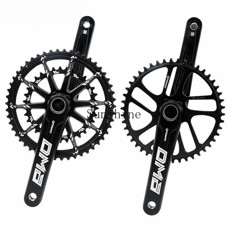 

Prowheel Haomeng road bicycle tooth plate hollow integrated aluminum alloy crank GXP single and double 170MM