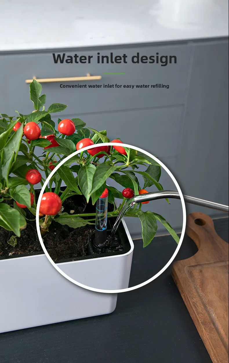 Rectangle Self Watering Resin Flower Pot with Drain Hole Large Balcony Hanging Planter Box for Window Sill and Balustrade