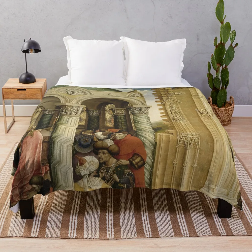 

Robert Campin : Triptyque de l'Annonciation Throw Blanket Soft Plaid Decoratives Beach Decorative Sofas Blankets