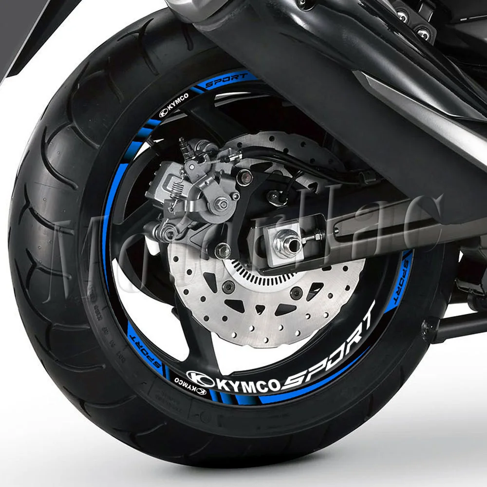 Motorrad-Radaufkleber Felgen-Dekor Streifenband Zubehör für KYMCO AK550 XCITING 400i 500 Xtown300i Downtown 350i Superdink125 – Detail 1