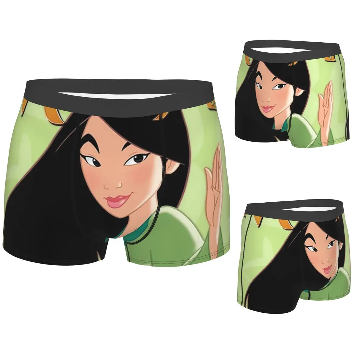 

Трусы-боксеры, шорты Мулан, трусы с героями мультфильмов, мужское мягкое нижнее белье для мужчин, подарок бойфренду