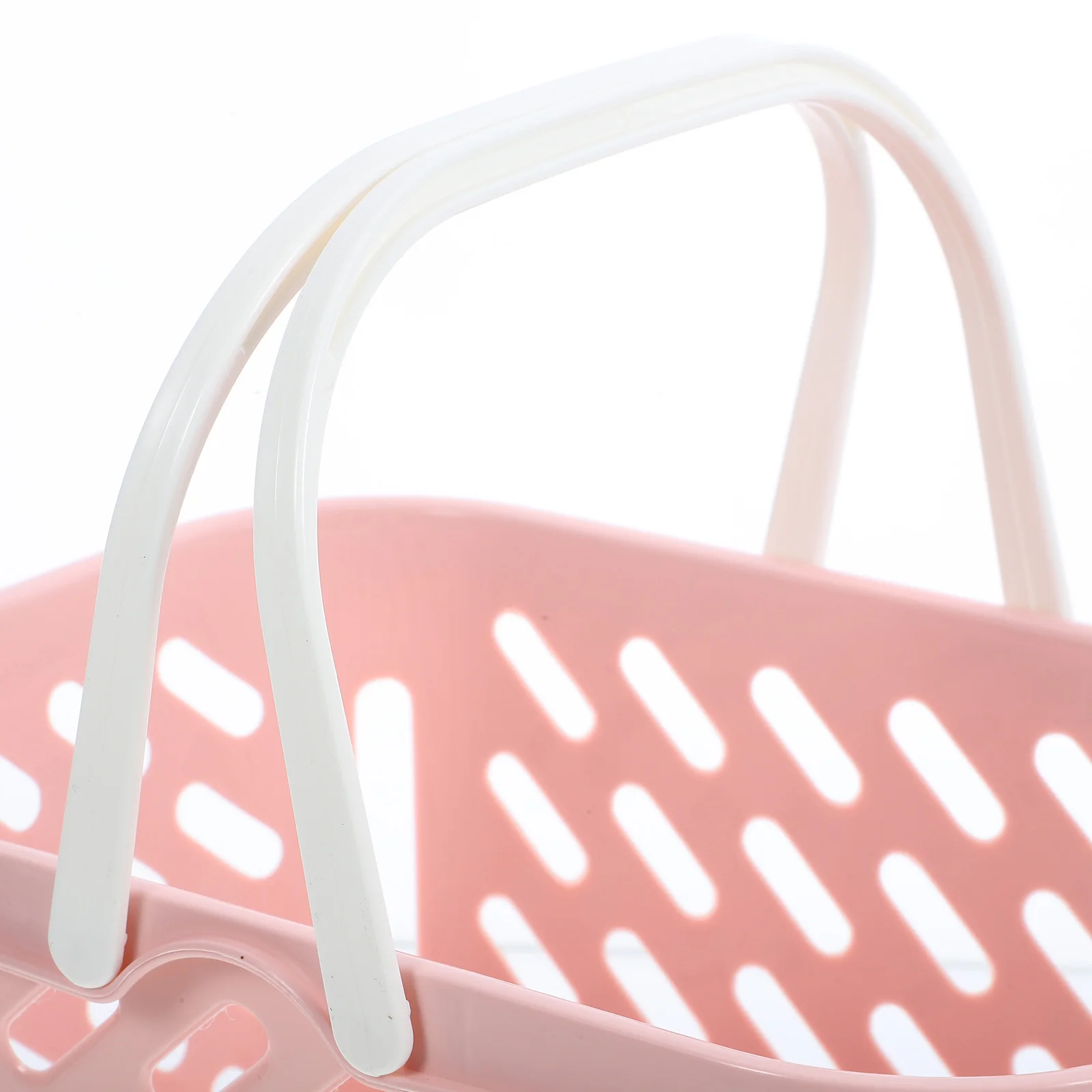 

2Pcs Portable Plastic Sundries Basket Double Handle Ventilated Organizer for Bathroom Pantry Storage Fruit Vegetable