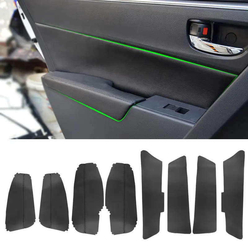 for Toyota Corolla 2014 2015 2016 2017 Center Console / Door Handle Panel Armrest Cover microfiber leather Protection Pad