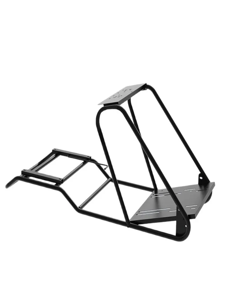 Upgraded Racing Simulator Cockpit with Seat - Steel Frame, Fits Steering Wheel & Gear Shifter, for Gaming Consoles view 5