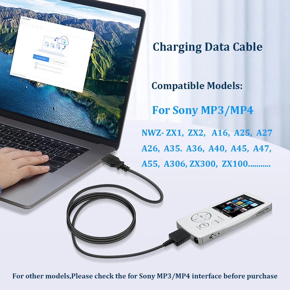 1.2M For SONY MP3 & MP4 Walkman USB Charging Cable NWZ-A800 S515