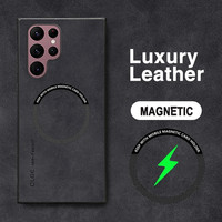 Funda For Samsung Galaxy S25 S24 S23 S22 S21 S20 FE Ultra For Magsafe Magnetic Wireless Charge Cover On Galaxy Note 20 10 Plus