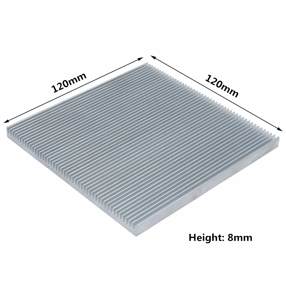 Aluminiowy radiator 120x120x8mm Radiator Radiator Cooler dla chipa LED Elektroniczne rozpraszanie ciepła Chłodzenie — zdjęcie produktu 6