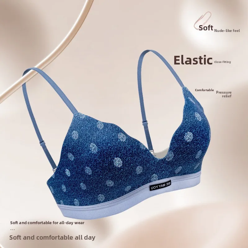 KUCLUT Wireless Triangle Cup Bra Women's Soft Support Anti-Sagging Beautiful Back Thin Style Underwear Comfortable