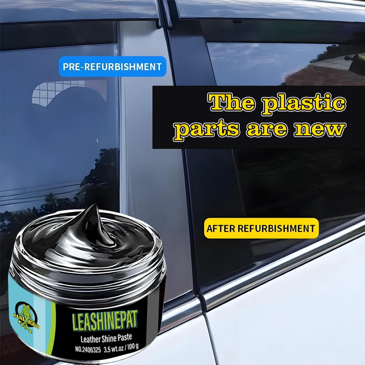 Plastic Leather Restorer Back To Black More Gloss Interior Leather Renewal Wax Coating Agent Auto Polish Repair Coating RG325