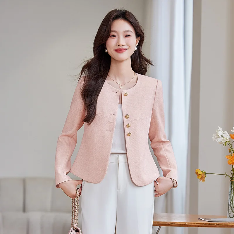 ชุดสูทแฟชั่นทันสมัยปี 2025 เสื้อเบลเซอร์ลำลองแขนยาวสำหรับผู้หญิง สไตล์มืออาชีพ แจ็คเก็ตสำหรับใส่ทำงาน รุ่น 8931