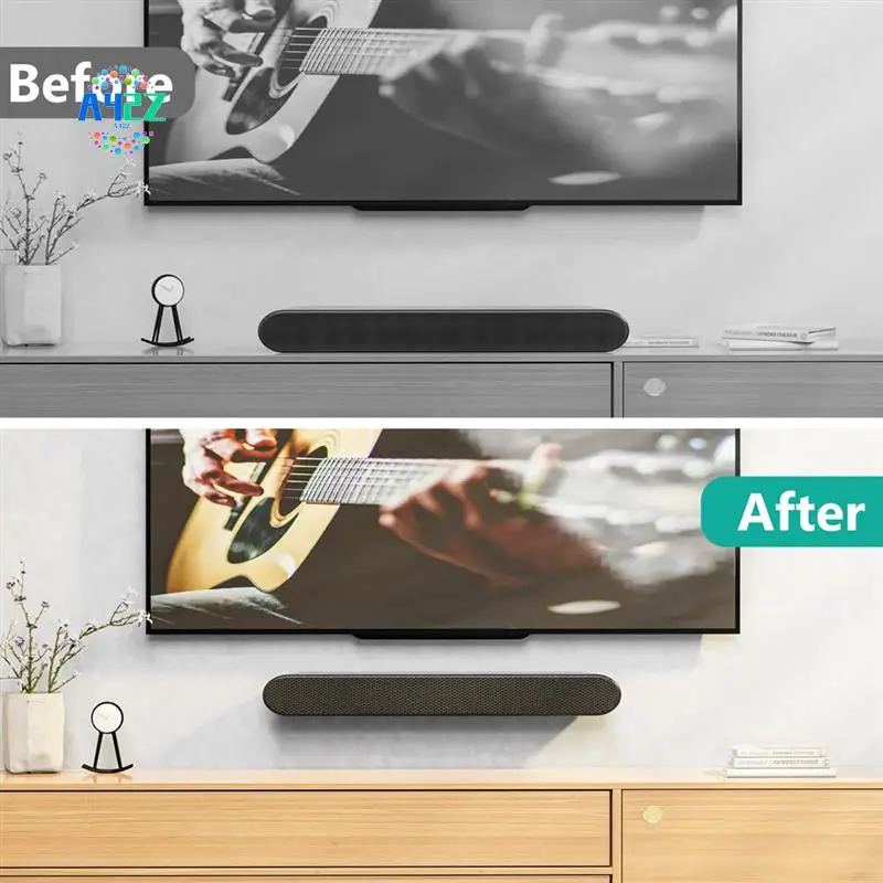 حامل مكبر الصوت A42Z لـ Sonos Ray، دعامة تثبيت على الحائط العائمة لشريط الصوت الأساسي Sonos Ray تحت التلفزيون مع مسامير
