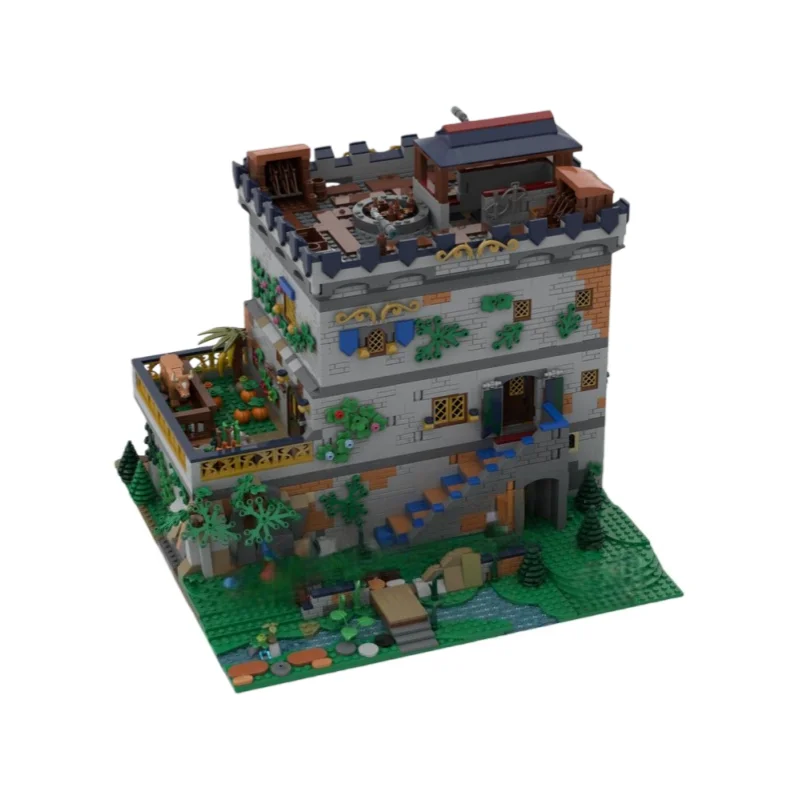 

Архитектурная модель средневекового замка. Маленькие строительные блоки-кирпичики. 3943 штук. Подходит для всех любителей