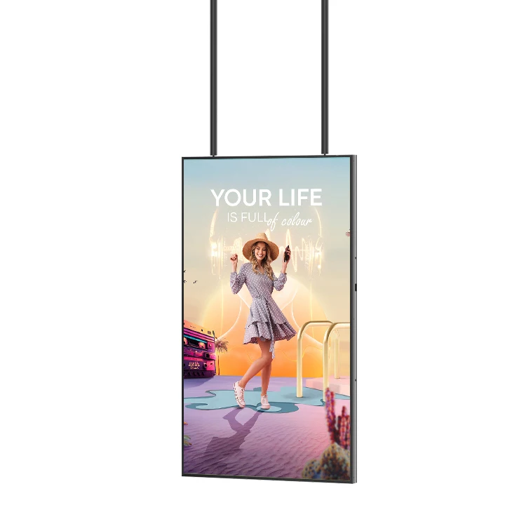 High Brightness 3000 Nits LCD Digital Signage Android All in One Ceiling Mounted Window Facing Display