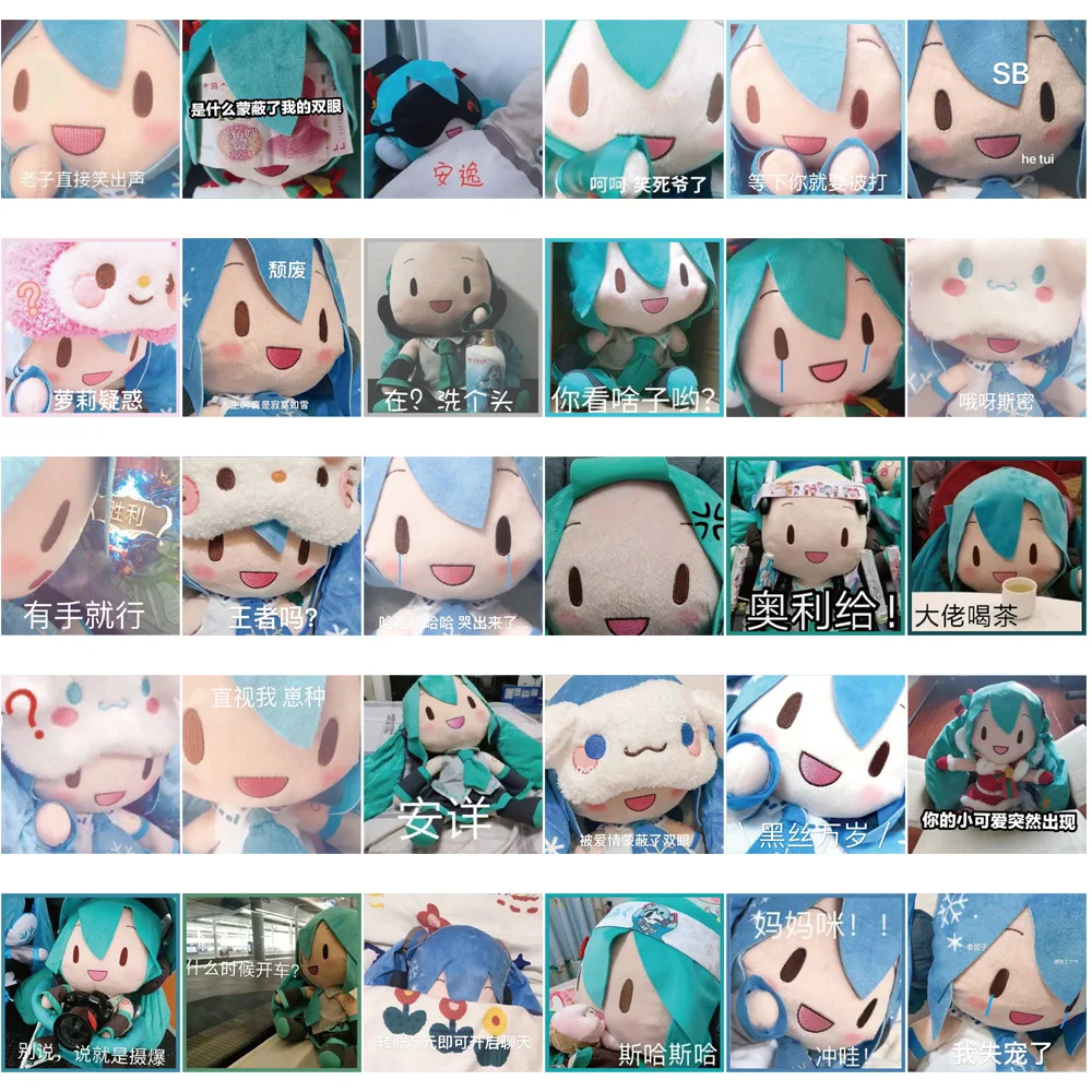 62pcs/set Anime Hatsune Miku emoticon kawaii figure Sticker Waterproof Laptop Guitar Skateboard Luggage Graffiti Sticker Gifts