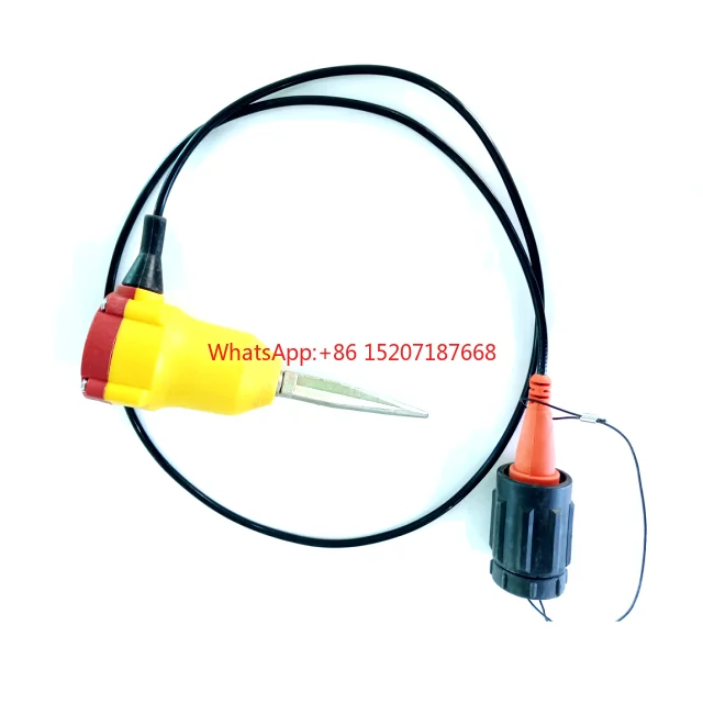 Geophone Sensor Seismic Sensor 3Hz, 375 Ohm, Vertical Geophone in Housing, 1m Lead, Partial Spring Connector