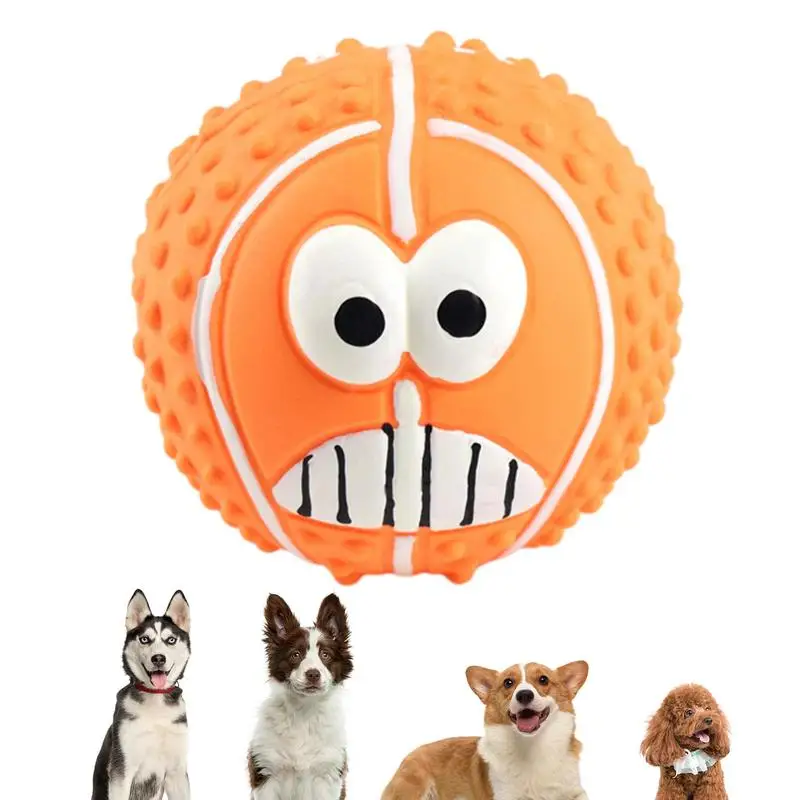 

Dog Ball Toys Squeaky Toys For Dogs Bite Resistant Smile Face Squeaky Dog Balls For Puppies Dogs Small Cats And Kittens