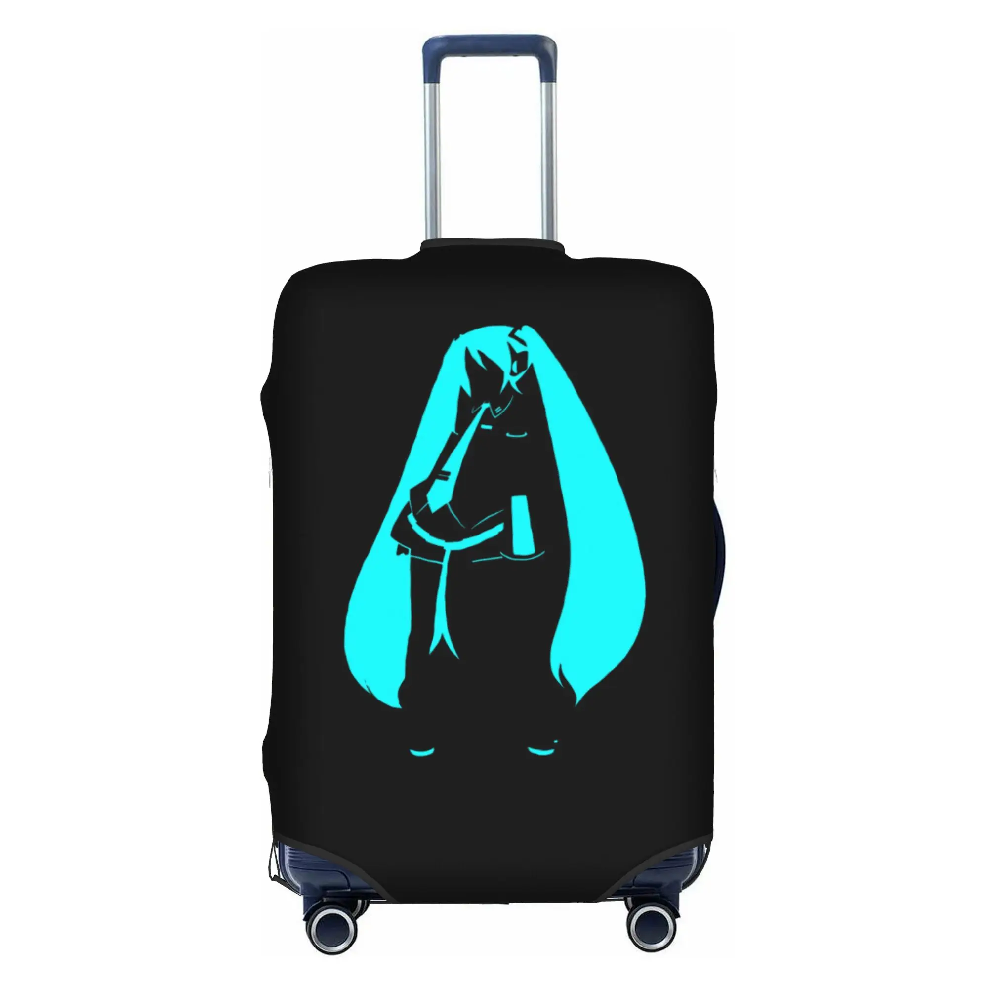 Custom Hatsuned Mikues Cartoon Luggage Cover Elastic Voice Anime Travel Suitcase Protective Covers Fits 18-32 Inch