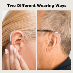 2024 Behind The Ear Hearing Aids for elderly deafness rechargeable amplifier CIC mini digital hearing aid with charging case