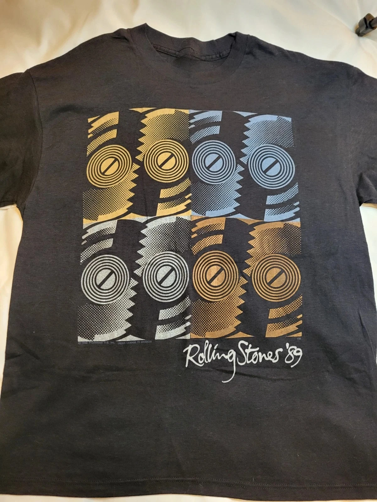 

Vintage 1989 Rolling Stones Steel Wheels Tour Concert America Tour USA American T-shirt Men Street Rock Short-sleeved Women