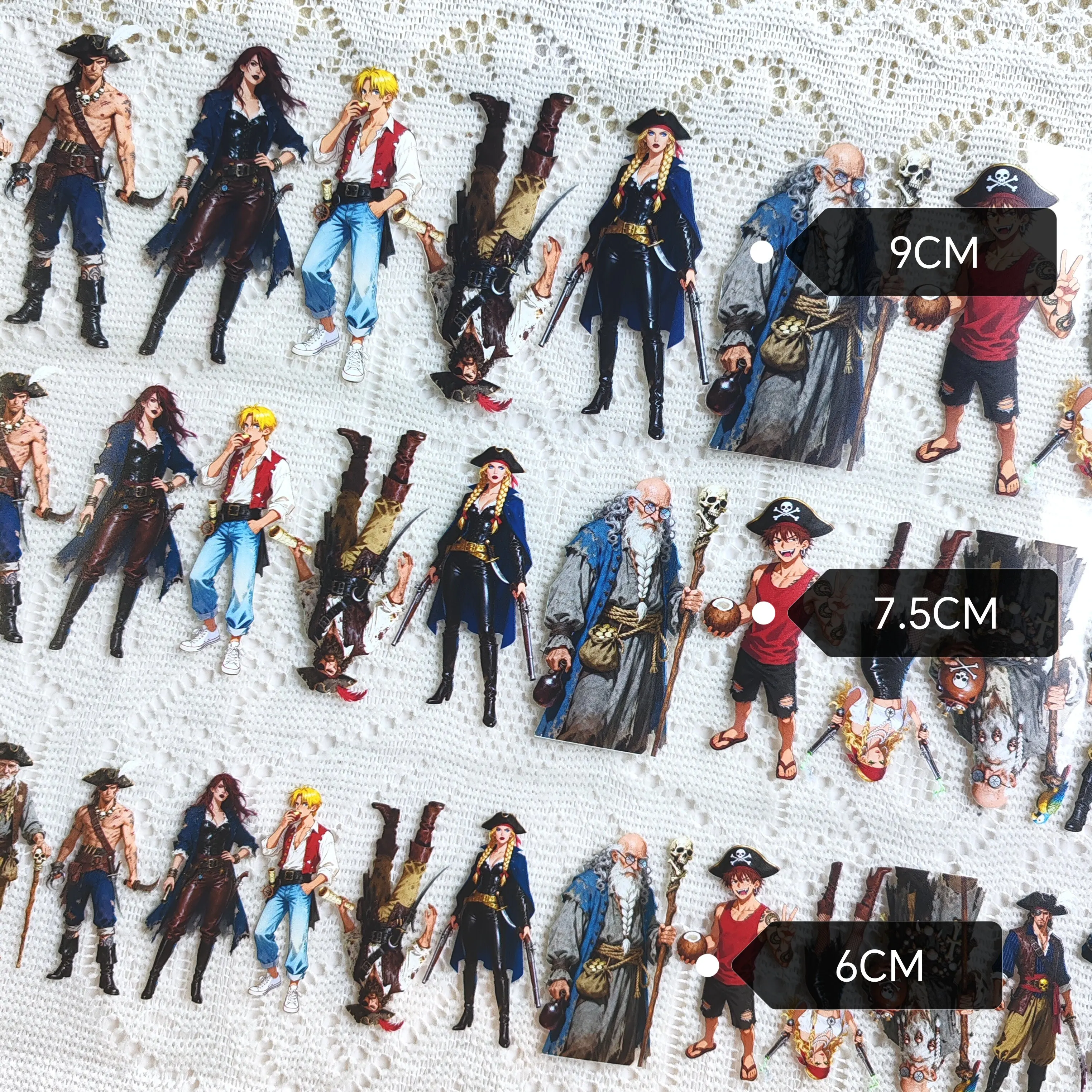 Pet Tape Journal Pirate Character Collage Decoration Card Landscaping Character Collage Decoration