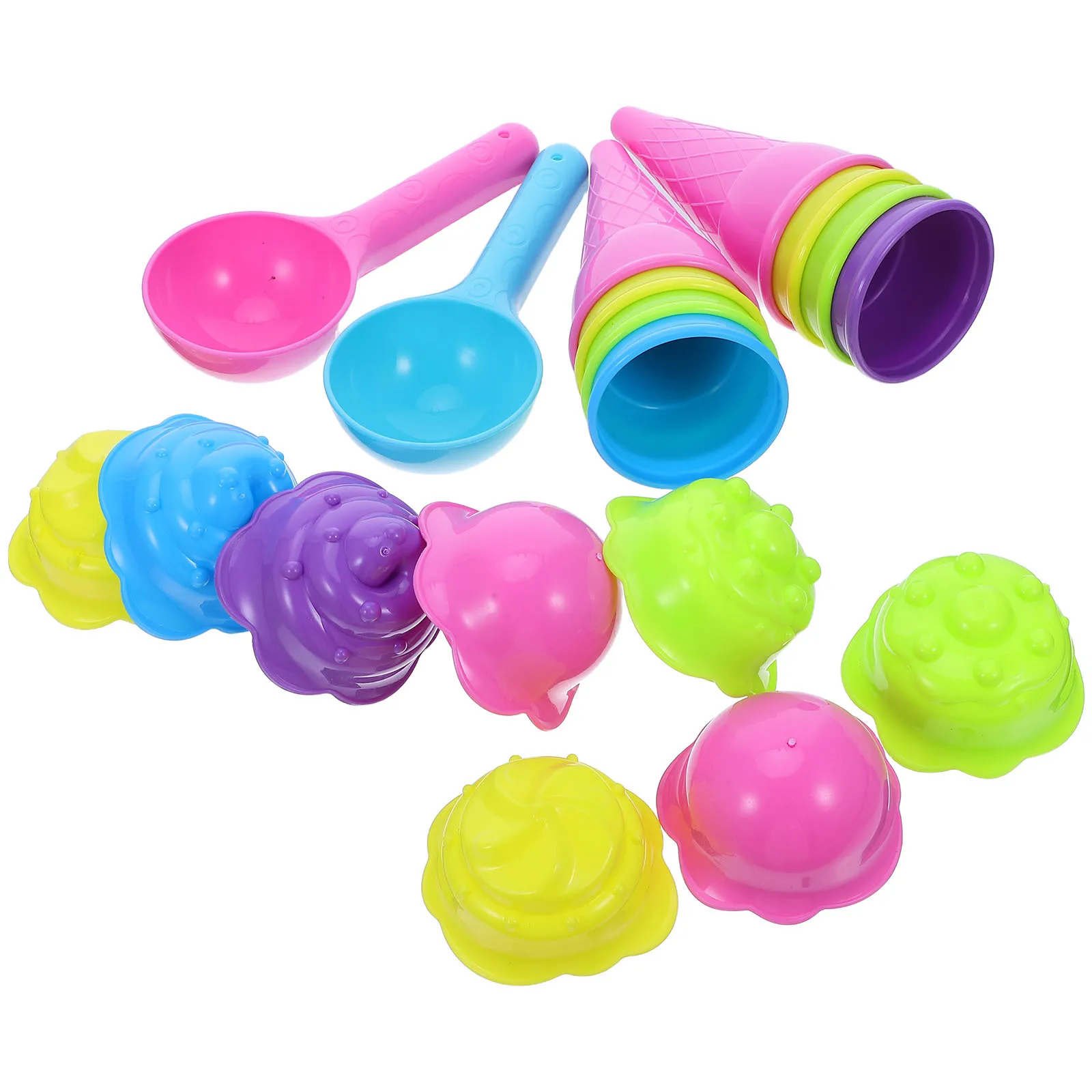 

2Sets Ice Cream Cone Sand Molds Safe Durable Multipurpose Design Engaging Interactive Play Beach Sandbox Indoor Outdoor