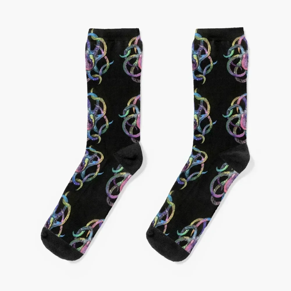 

Knotted Cosmic Octopus Socks hiphop golf new in's funny gift Men Socks Women's