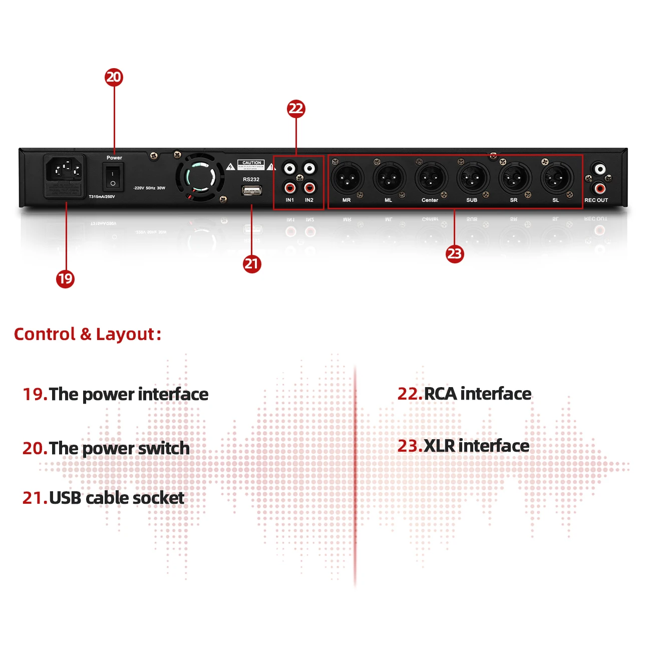 Audio Processor Depusheng X5 Digital Audio Effect Power Amplifier Bluetooth Professional Mic Sound Echo Processor Effect System