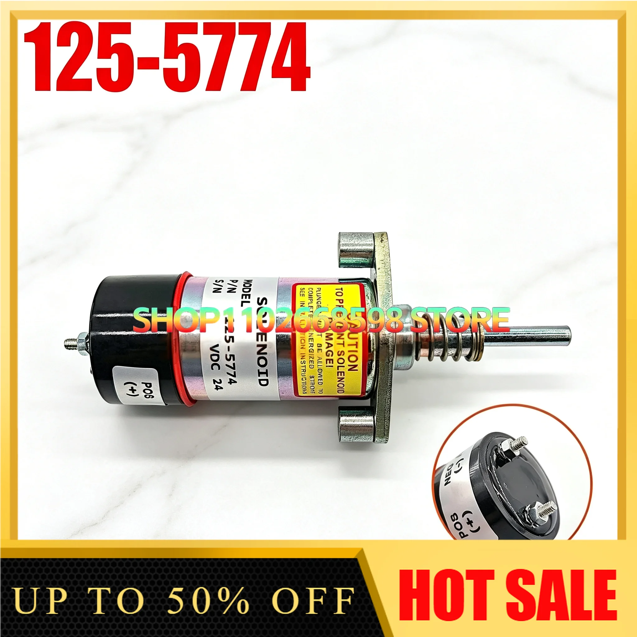 Out Solenoid Valve Switch 125-5774 Compatible Excavator Engine Flame with E32B 325C 3114 3126 Models
