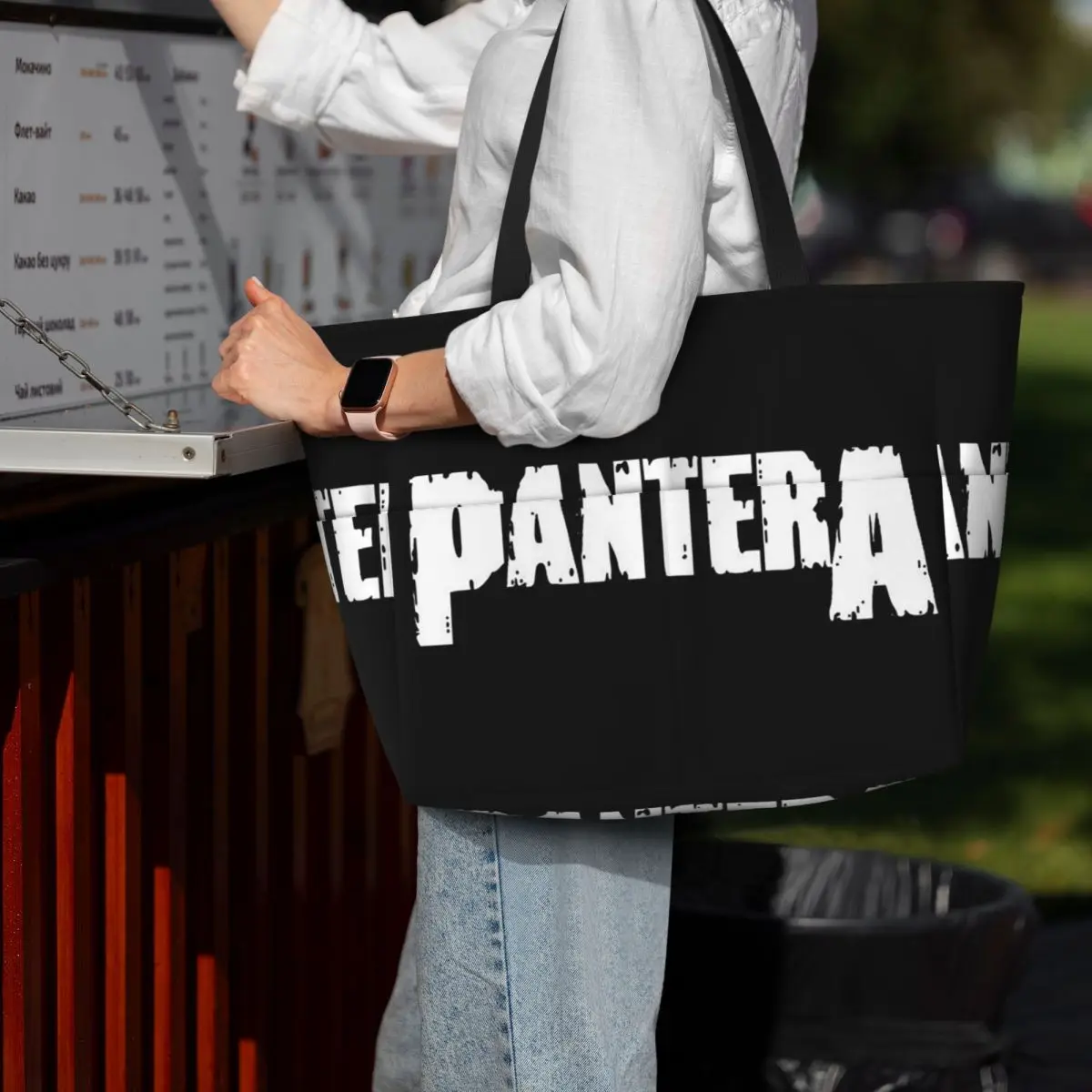 Pantera Heavy Metal Band Music Beach Tote Bag Sport Gym Yoga Duffle Large Tote Bag Women Travel Bag Fitness bag