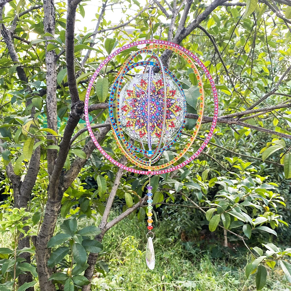 

2D/Flat DIY Diamond Art Sun Catcher Rhinestone Diamond Art Window Pendants Diamond Art Pendant Window Hanging Art for Home Decor