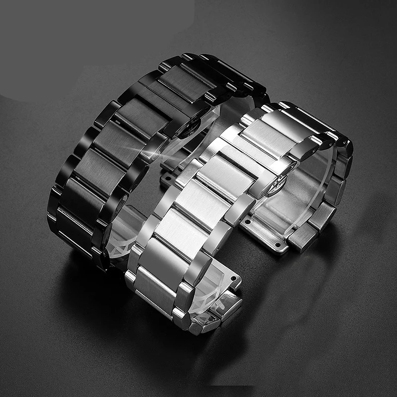 For Hublot  Yubo Watch Strap Big Bang Classic Fusion Men  Women Solid Stainless Steel Watchband Bracelet 27mm*19mm  24mm*17mm