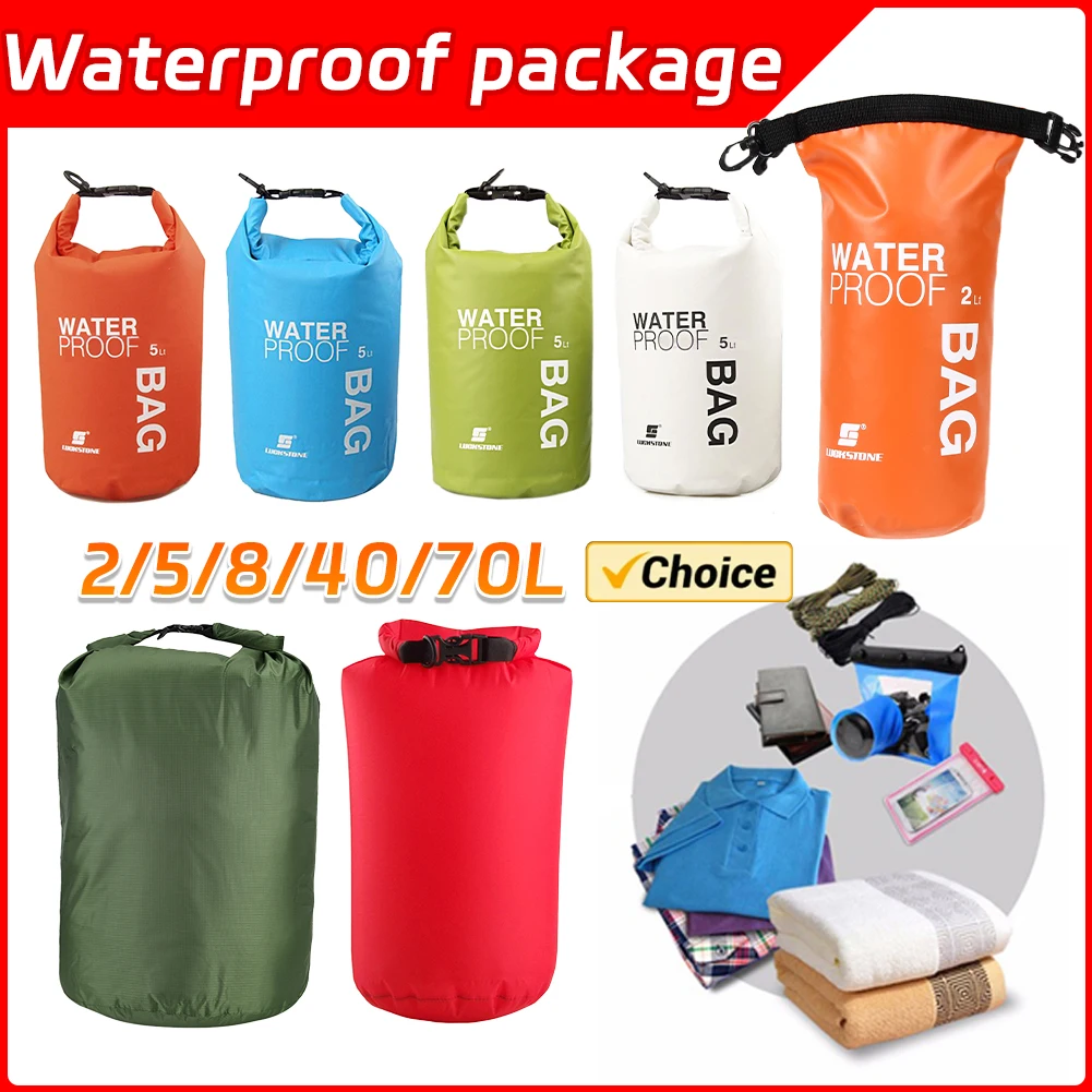 

2L Waterproof Dry Bag Floating Storage Bag Keeps Gear Dry Roll Top Sack Lightweight Small Dry Bag for Camping Fishing
