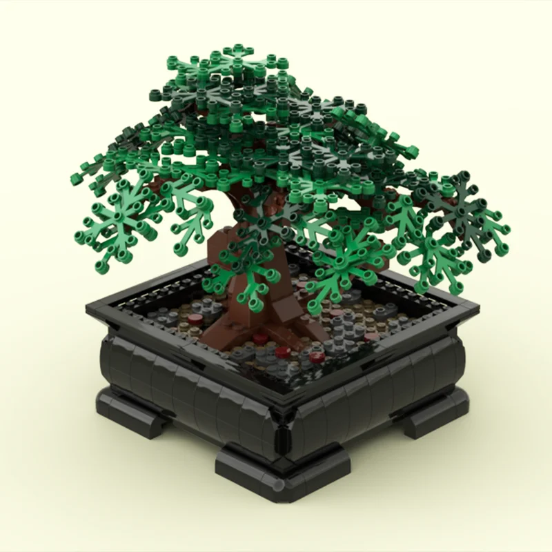 456pcs MOC Bonsai Tree Creator Experted Model Building Blocks Construction Christmas Gift Creative Idea Brick Kids Toy Birthday
