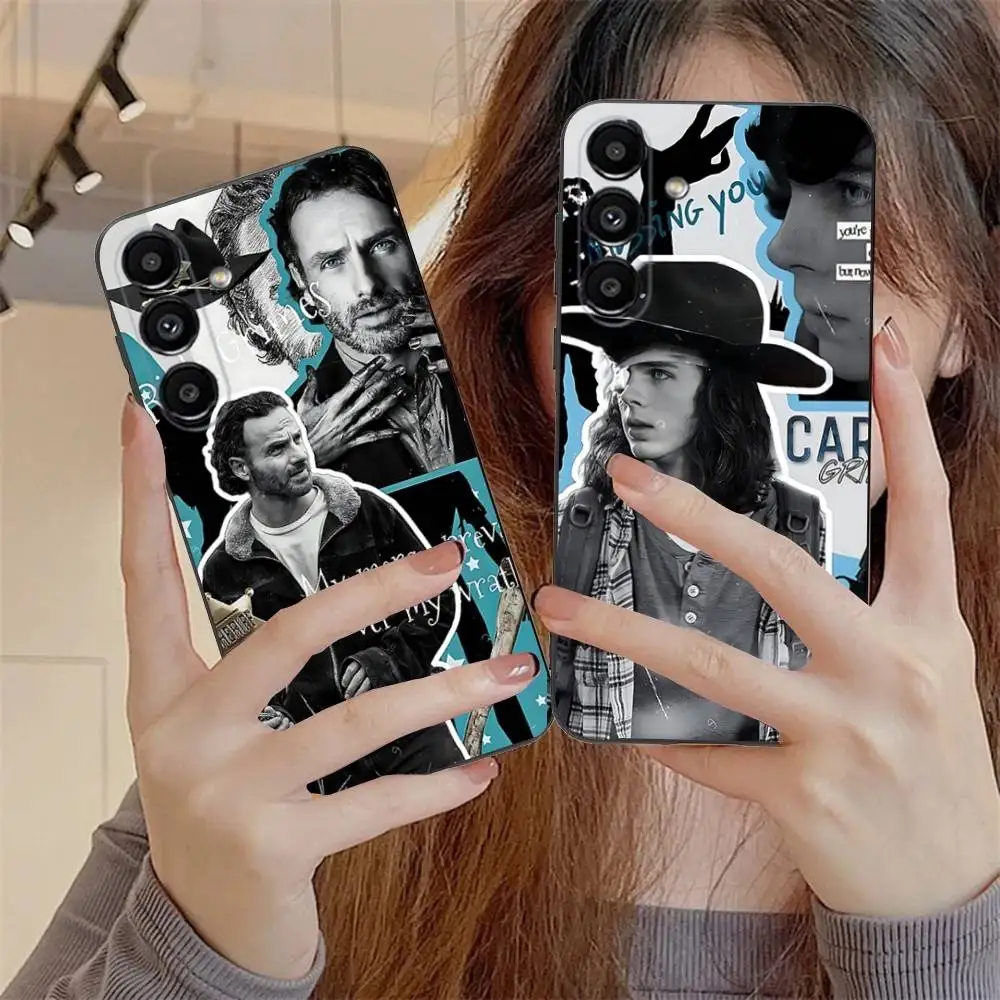 Чехол для телефона W-Walking D-Dead для Samsung S 25,24,23,22,30,21,10,9,Ultra,Plus,Lite,FE,4,5 G, черный мягкий чехол