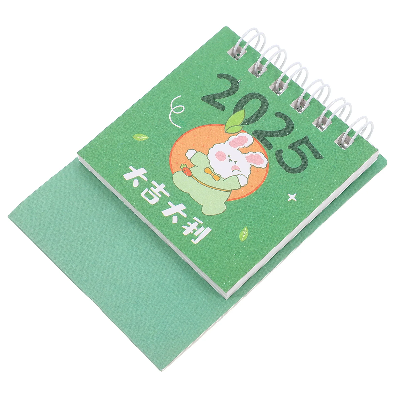 

Мини-настольный календарь с зеленым кроликом, стоячий перекидной настольный календарь, июль 2024 года по декабрь, 2025 год, настольный планировщик с двойной проволокой и переплетом для дома