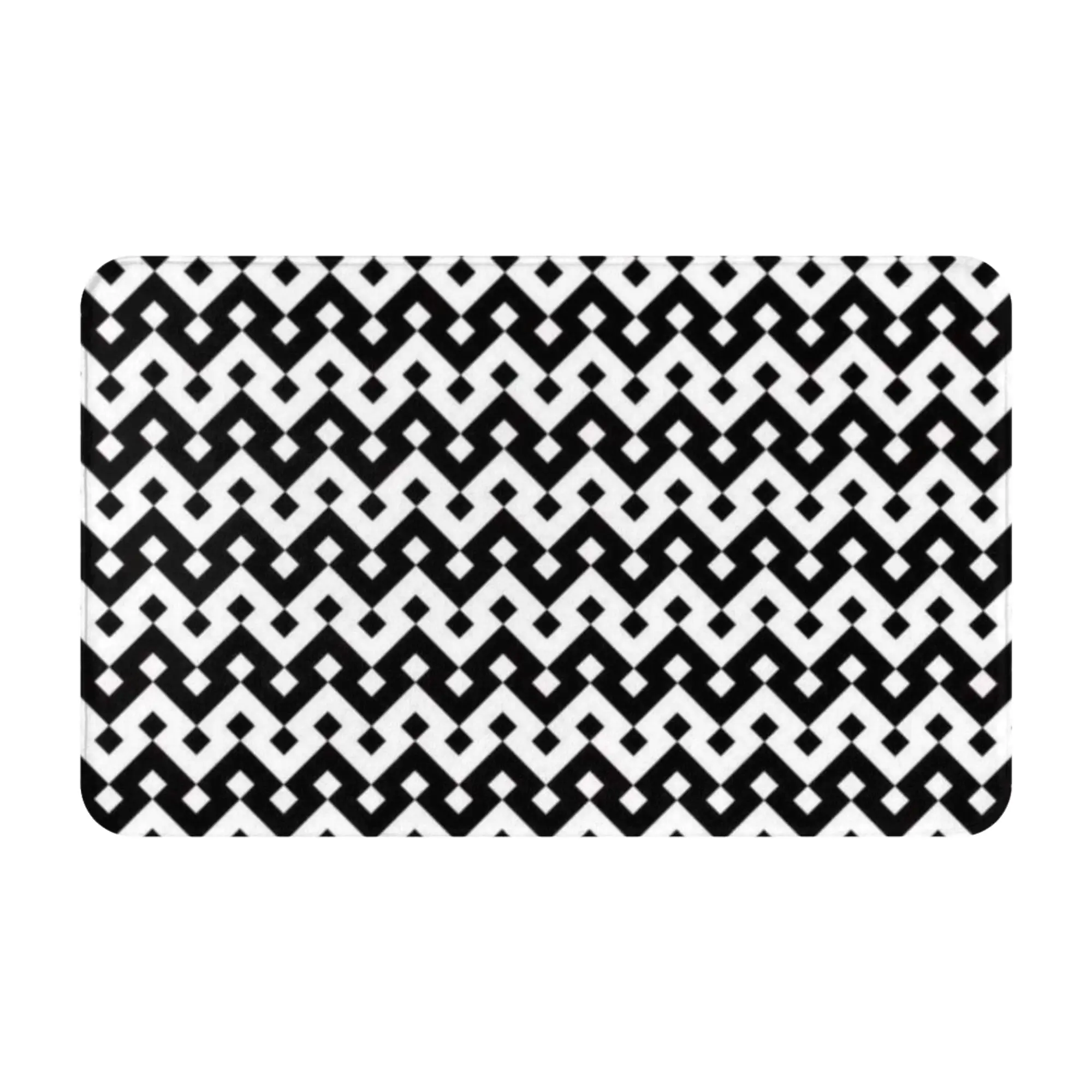 Black White Chevron Seamless Pattern Doormat Bedroom Living Room Mat  Entrance Home Decor