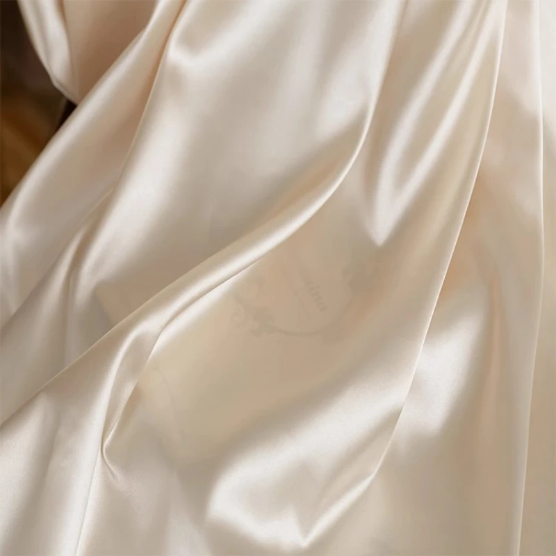 White Chiffon Curtains Fabric Handmade Home Sewing Like Satin Lining Organza Designer Textile Decoration Crafts Materials